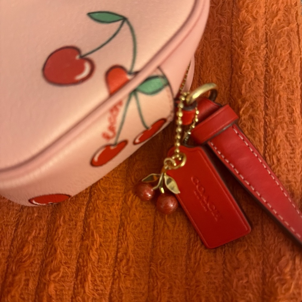 Coach Pink Cherry Print Crossbody Bag - Picture 14 of 16